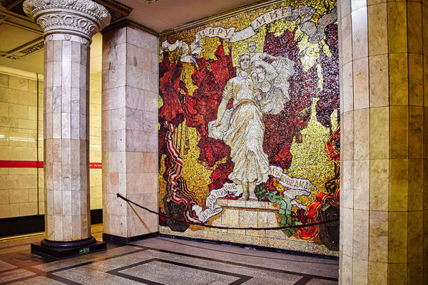 Wandbild in der Metrostation