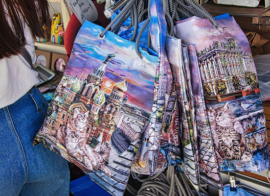 Stofftasche mit Katzenmotiv