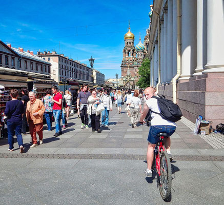 Wir empfehlen unseren Gästen, keine Fahrradtour durch das Zentrum der Stadt.