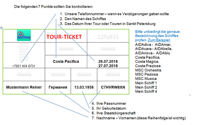 Unsere Erklärung eines Tourtickets für St. Petersburg visafrei